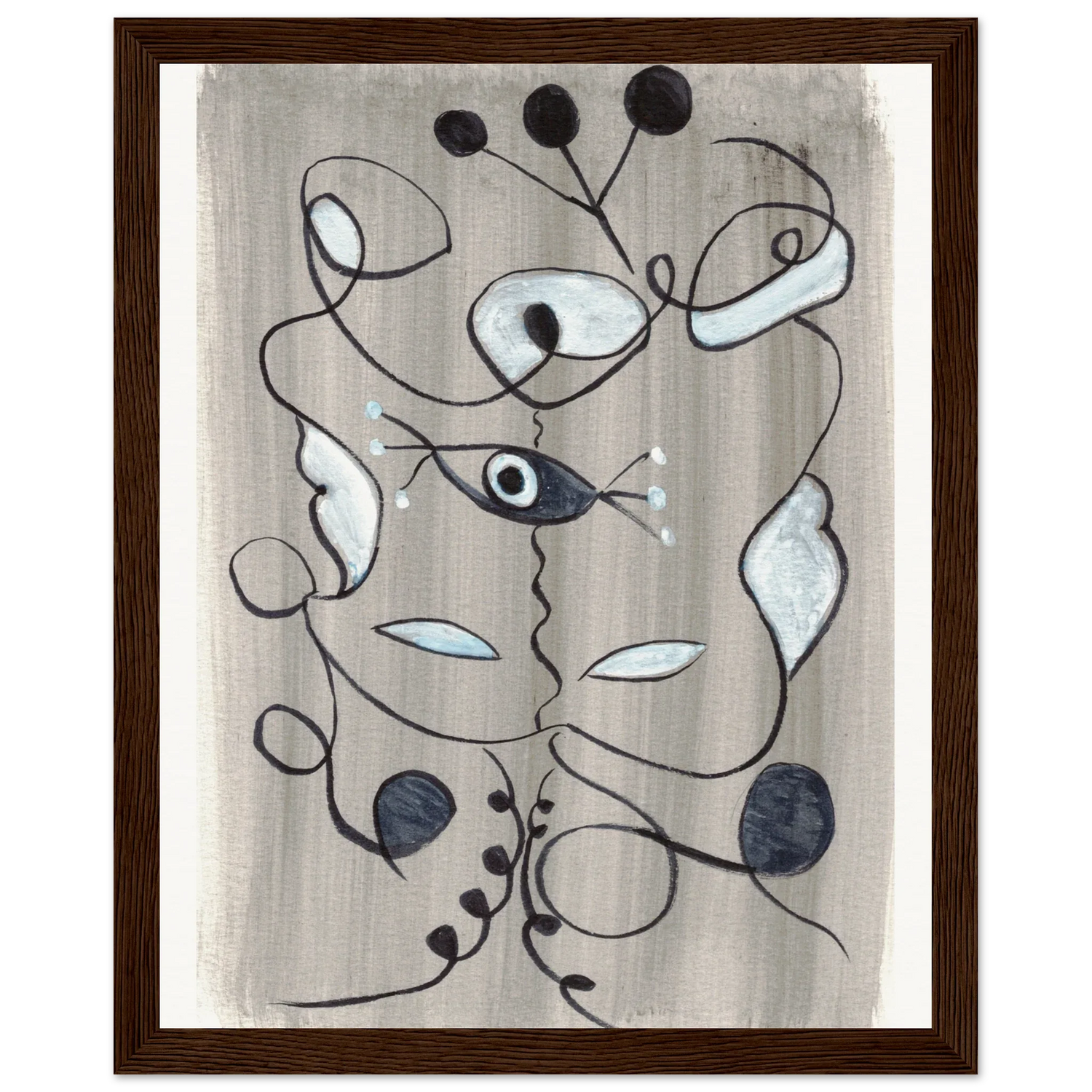 Affiche encadrée bois | Papier mat qualité musée | Aquarelle originale Laure Leprince - Laure Leprince - Artiste Peintre