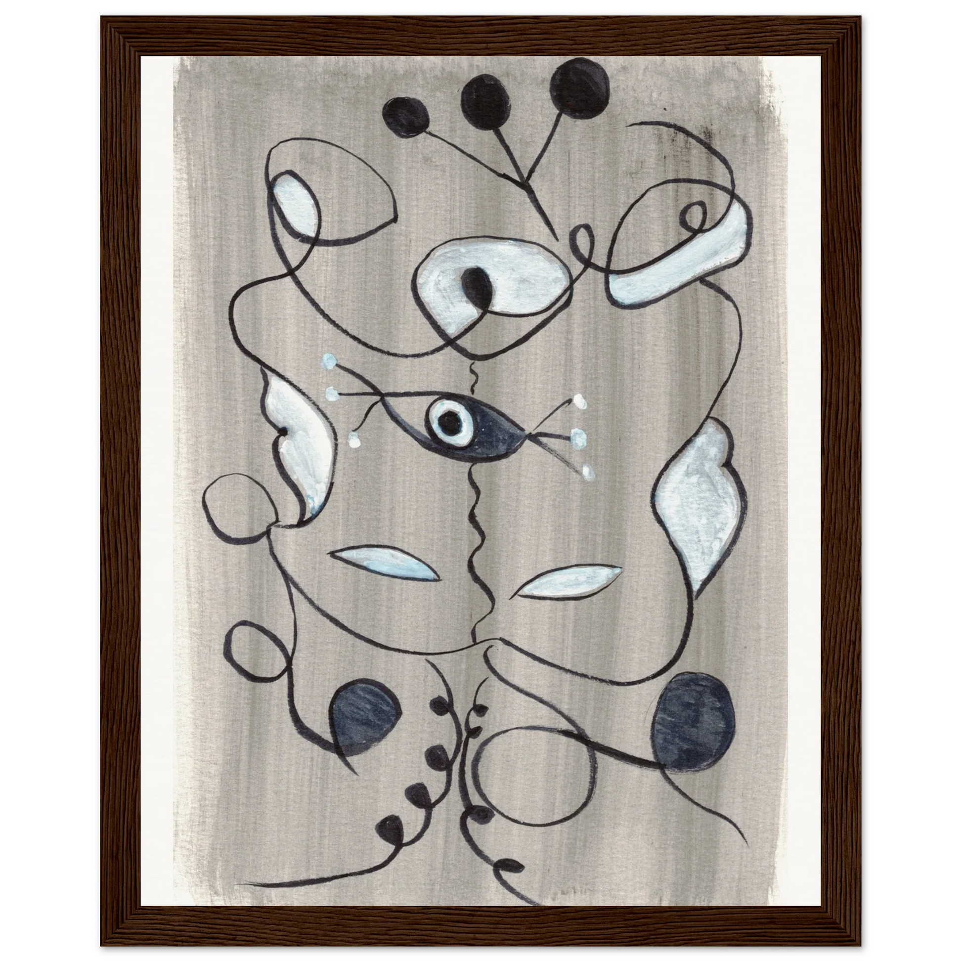 Affiche encadrée bois | Papier mat qualité musée | Aquarelle originale Laure Leprince - Laure Leprince - Artiste Peintre
