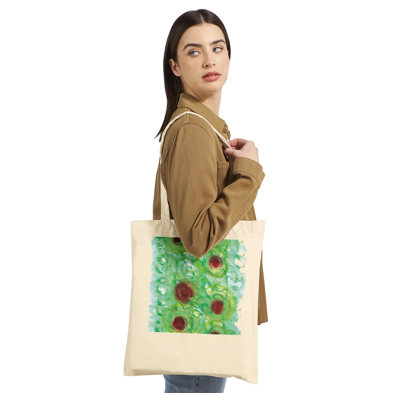 Cabas Impression Art - Green Echo - Laure Leprince - Artiste Peintre