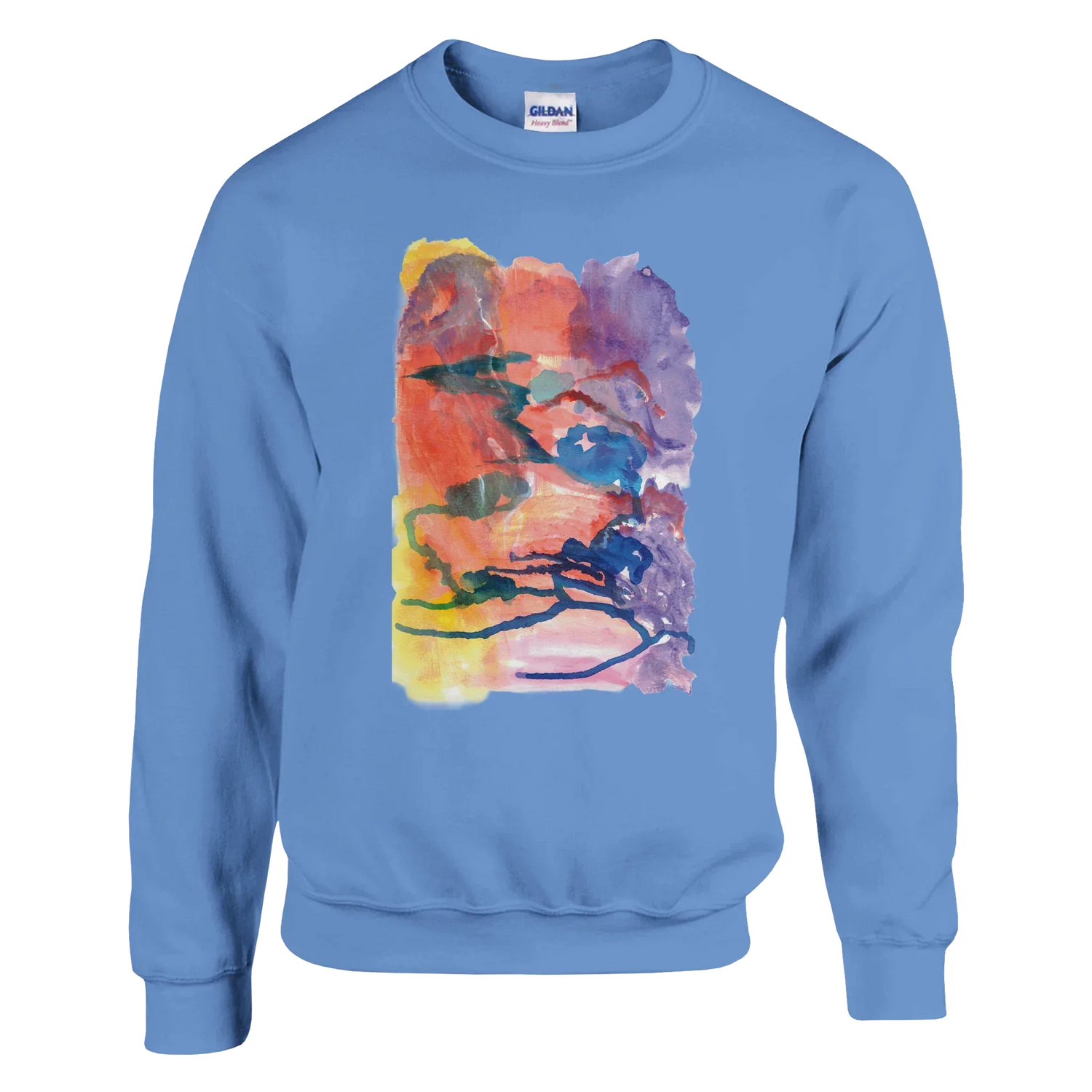 Sweatshirt Unisexe Classique Neon mirage – Impression Artistique Multicolore - Laure Leprince - Artiste Peintre