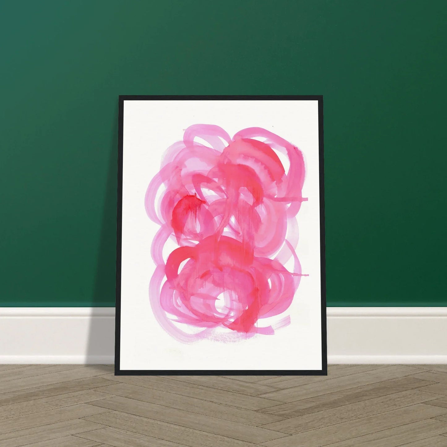 Affiche Encadrée Museum-Quality Matte Paper Wooden Framed Ruby Drift - Laure Leprince - Artiste Peintre