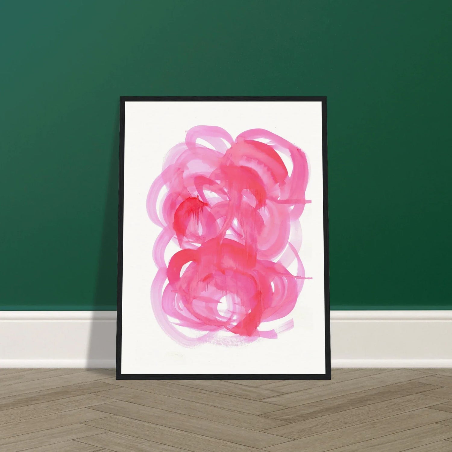 Affiche Encadrée Museum-Quality Matte Paper Wooden Framed Ruby Drift - Laure Leprince - Artiste Peintre