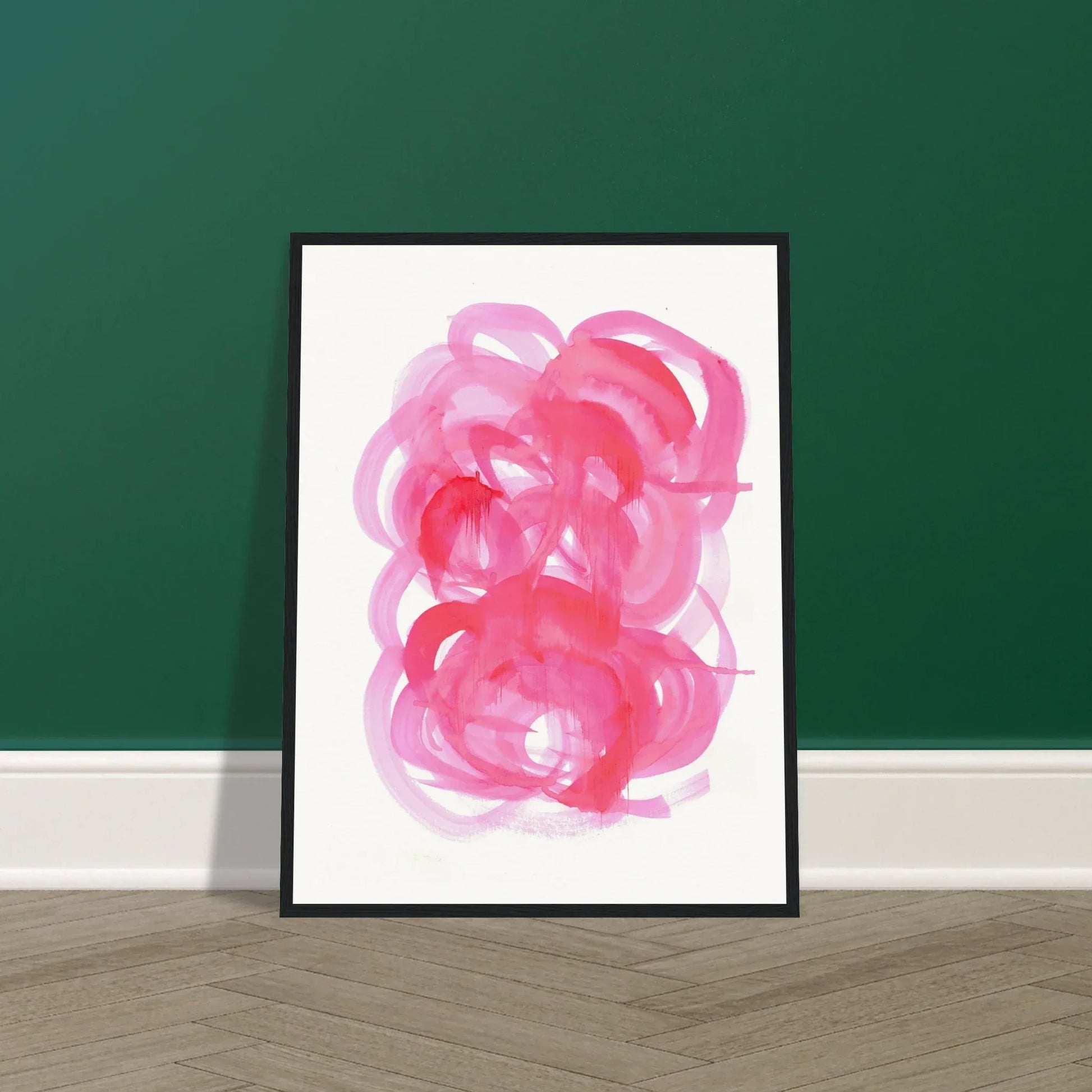 Affiche Encadrée Museum-Quality Matte Paper Wooden Framed Ruby Drift - Laure Leprince - Artiste Peintre