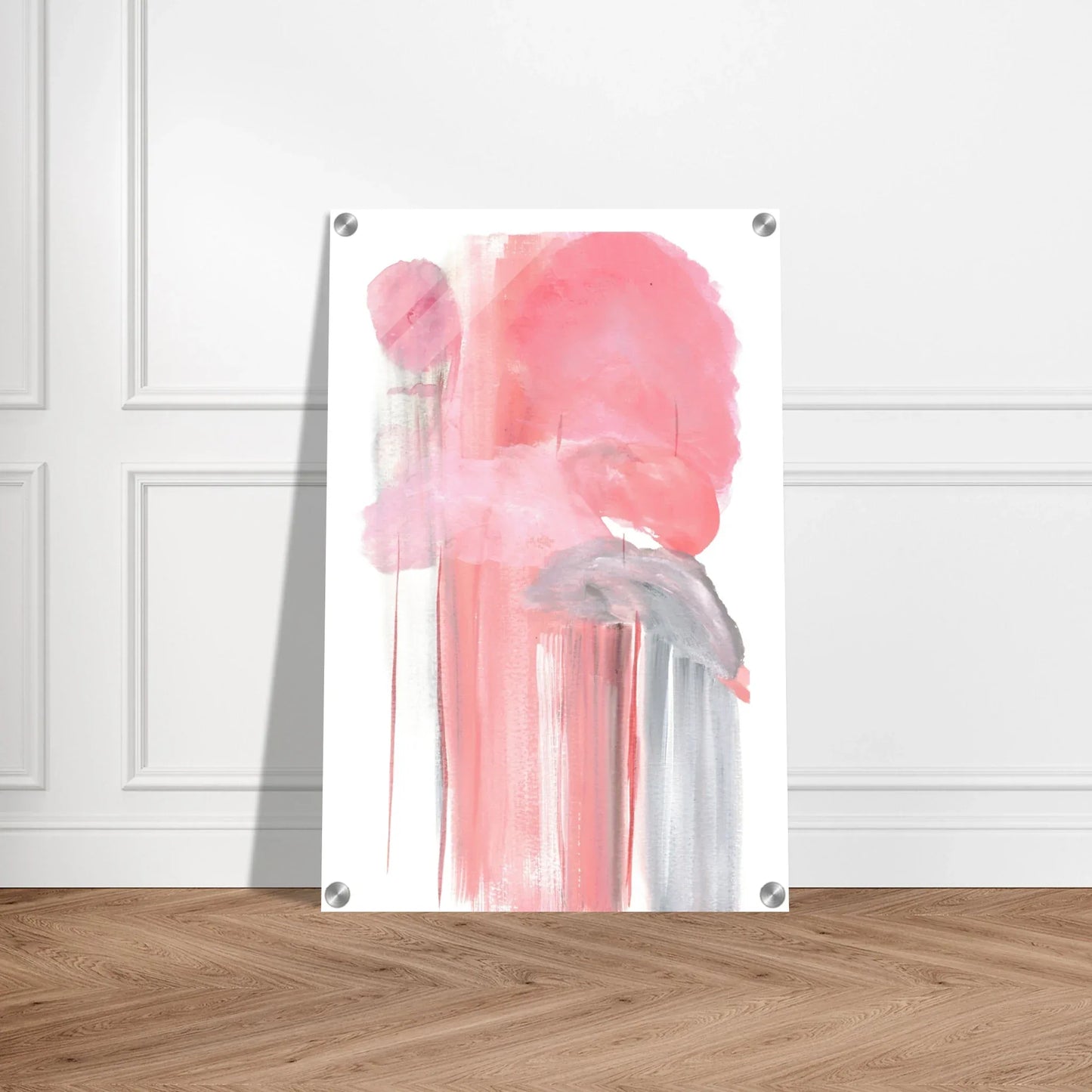 Impression sur acrylique brillante Blush Cascade| Art contemporain par Laure Leprince - Laure Leprince - Artiste Peintre