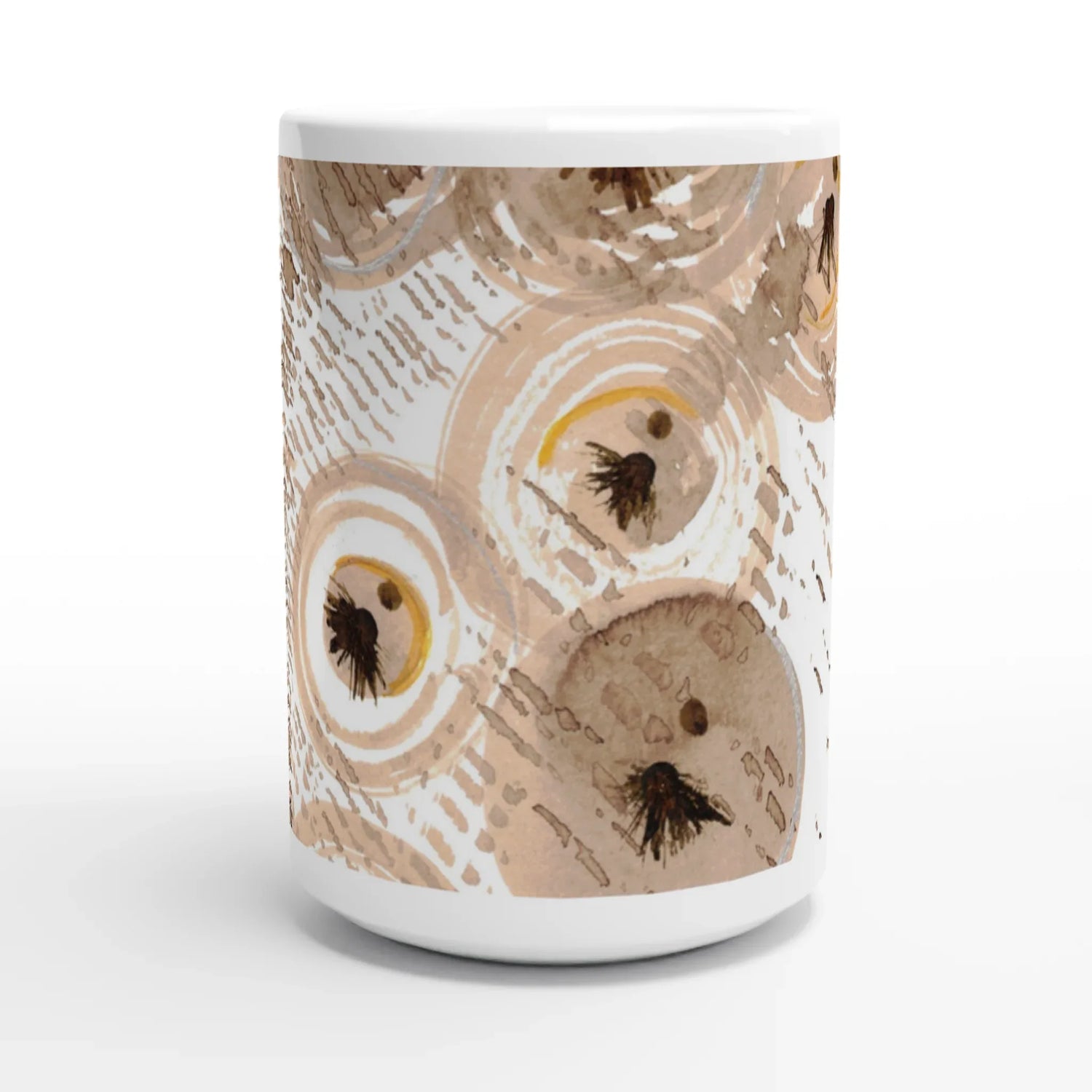 Mug en céramique blanche 44 cl Sables stellaires – Grand format, design et qualité durable - Laure Leprince - Artiste Peintre