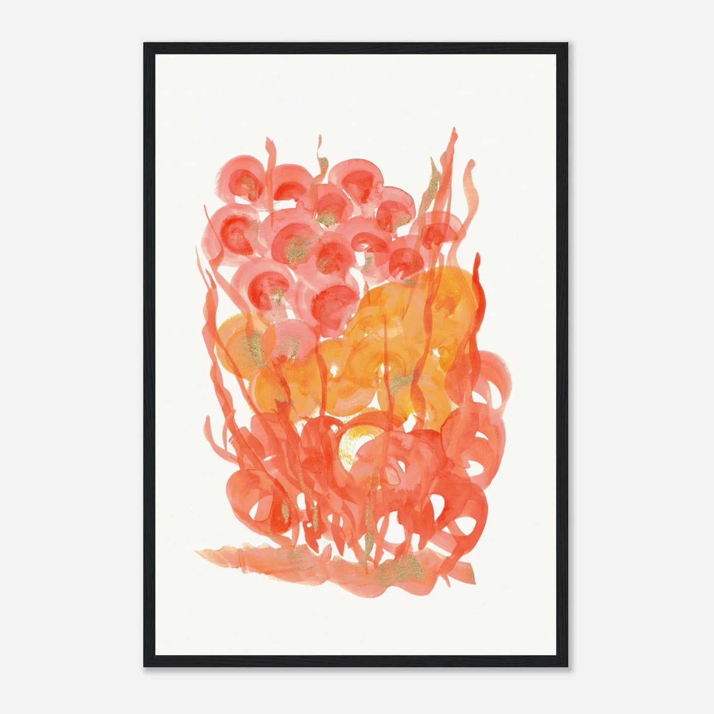 Affiche Encadrée Museum-Quality Matte Paper Wooden Framed Sunrice Floral - Laure Leprince - Artiste Peintre