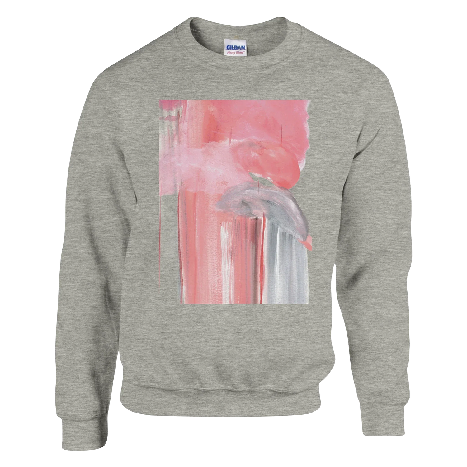 Sweatshirt Unisexe Classique Blush Cascade – Impression Artistique Multicolore - Laure Leprince - Artiste Peintre