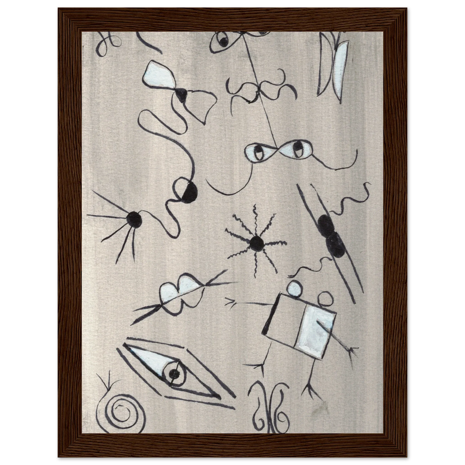 Affiche encadrée bois | Papier mat qualité musée | Aquarelle originale Laure Leprince - Laure Leprince - Artiste Peintre