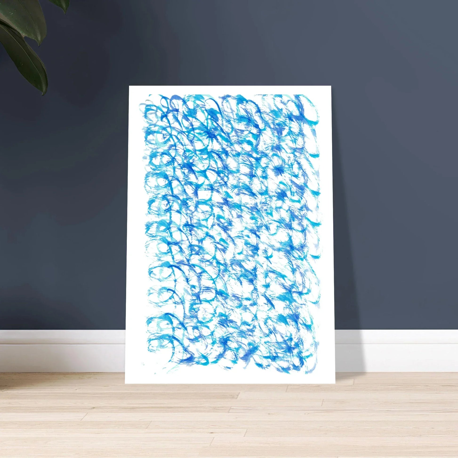Affiche premium sur papier mat Blue Waves– Art mural de qualité supérieure - Laure Leprince - Artiste Peintre