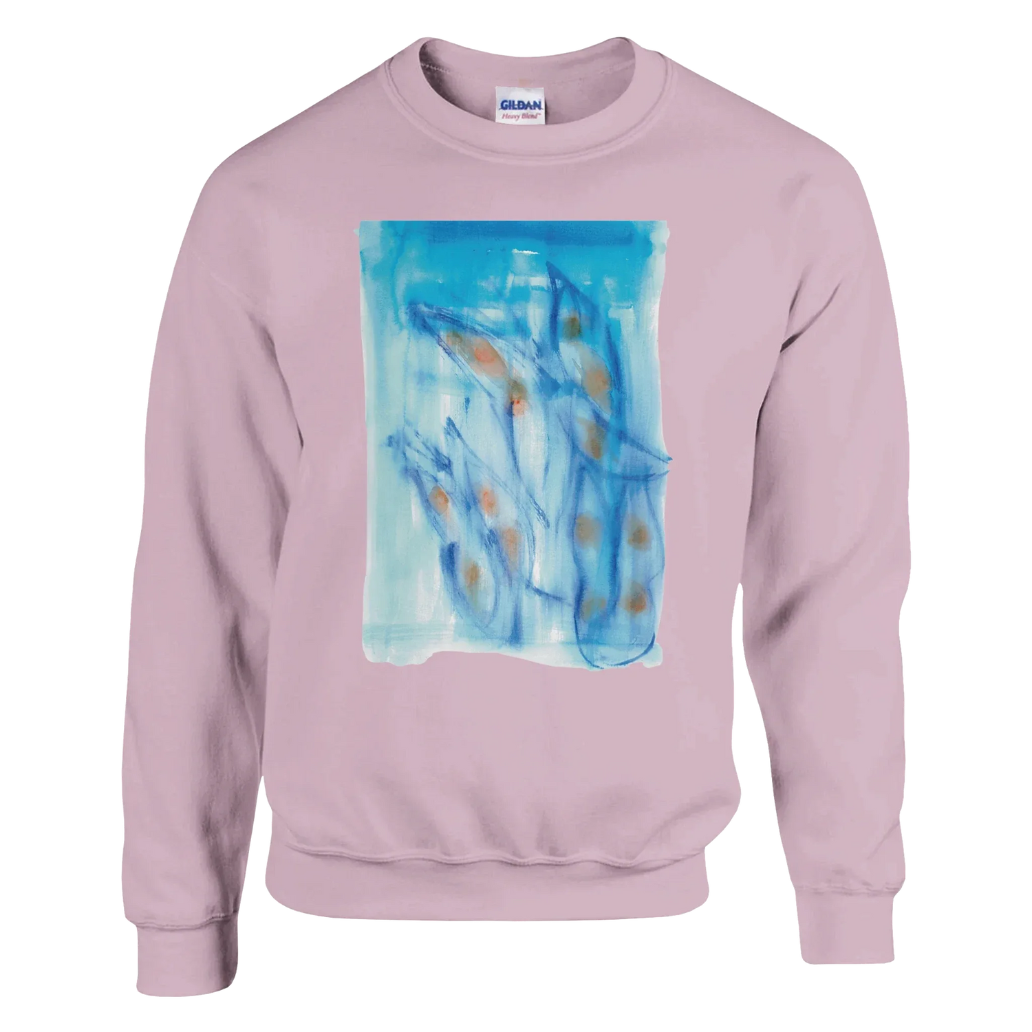 Sweatshirt Unisexe Classique Blue Sprouts – Impression Artistique Multicolore - Laure Leprince - Artiste Peintre