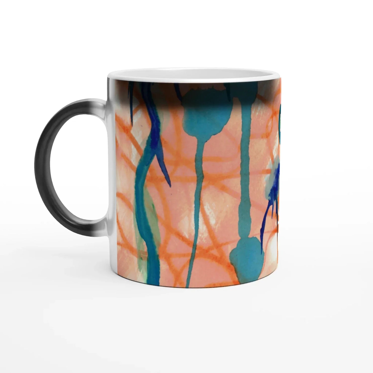 Mug magique en céramique 325 ml – Révèlez votre motif à la chaleur Saphir Ambre - Laure Leprince - Artiste Peintre