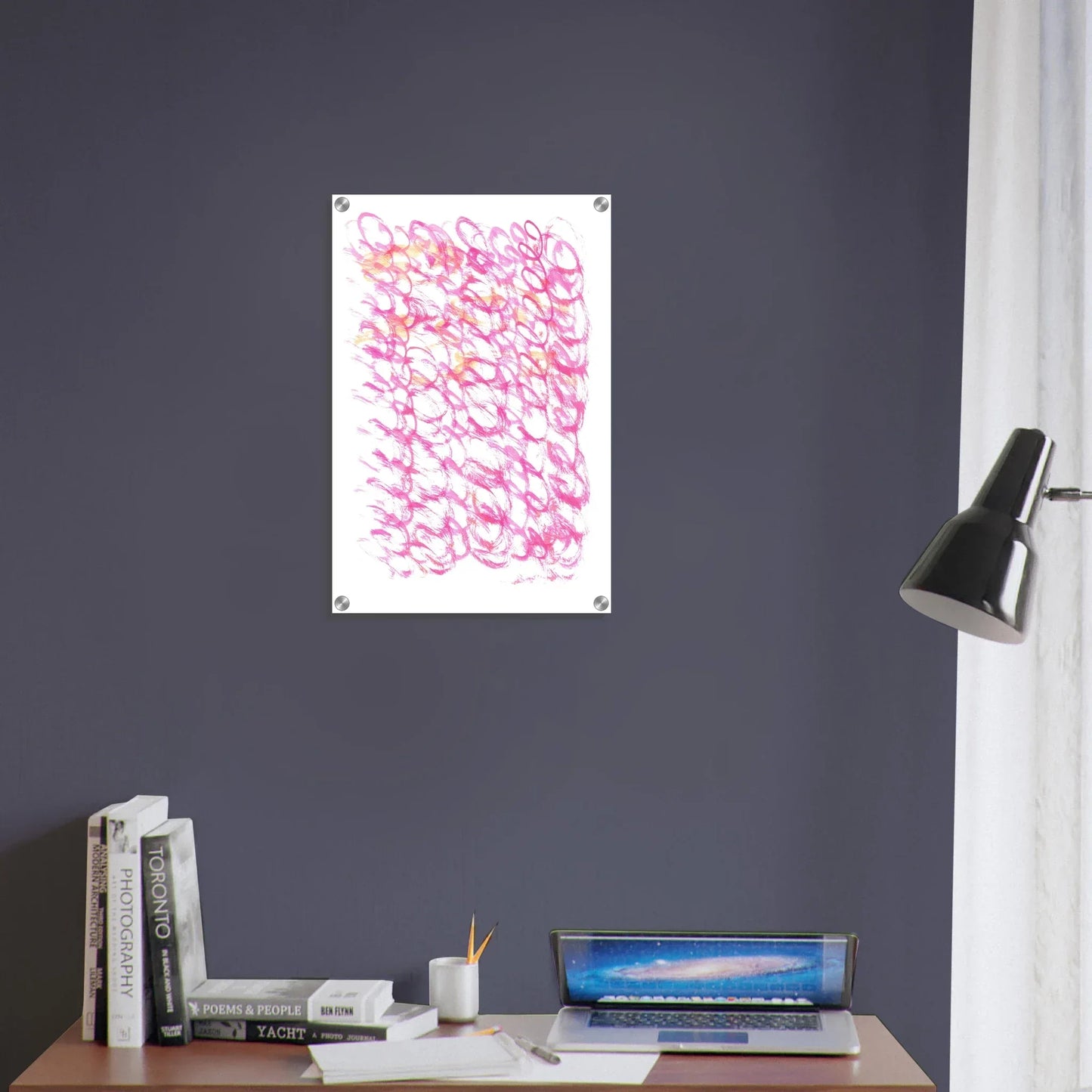 Impression sur acrylique brillante Pink Waves | Art contemporain par Laure Leprince - Laure Leprince - Artiste Peintre