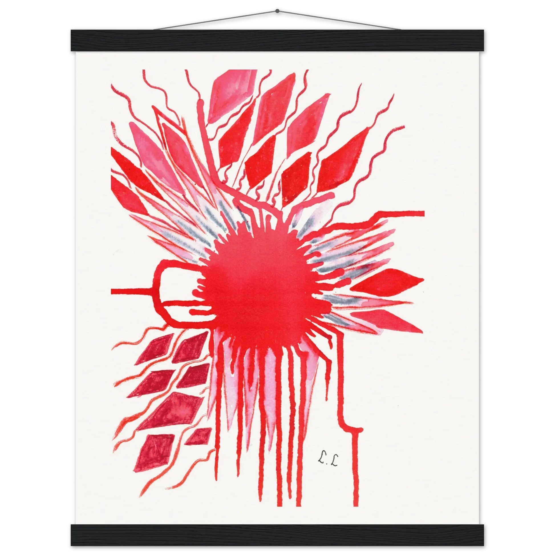 Museum-Quality Rouge Matte Paper Poster with Hanger - Laure Leprince - Artiste Peintre