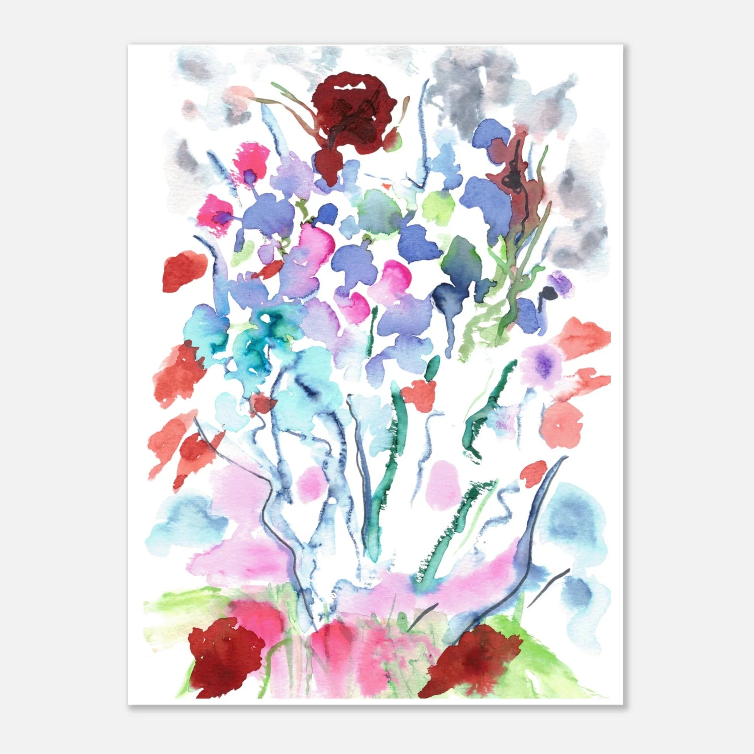 Affiche premium sur papier mat Floral – Art mural de qualité supérieure - Laure Leprince - Artiste Peintre