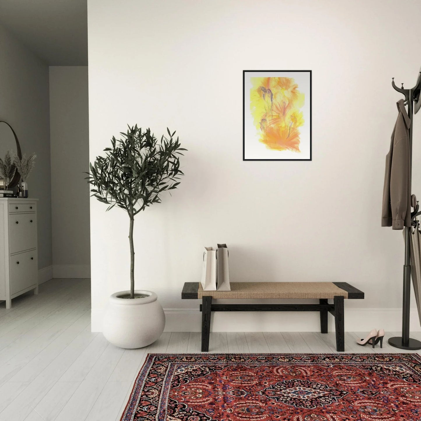 Affiche Encadrée Museum-Quality Matte Paper Wooden Framed Poste Blue Swirls - Laure Leprince - Artiste Peintre