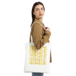 Cabas Impression Art - Yellow Waves - Laure Leprince - Artiste Peintre