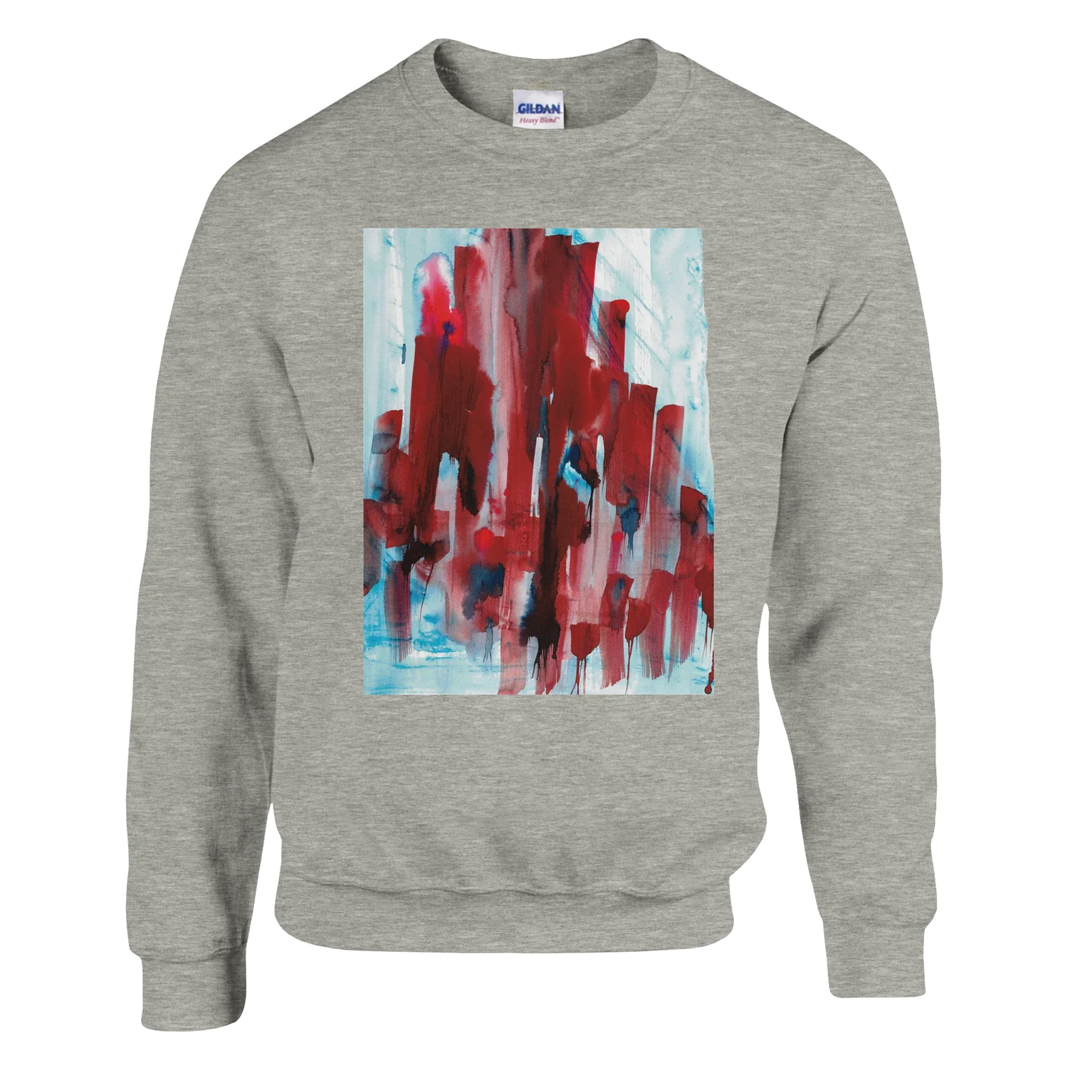Sweatshirt Unisexe Classique Crimson Tower– Impression Artistique Multicolore - Laure Leprince - Artiste Peintre