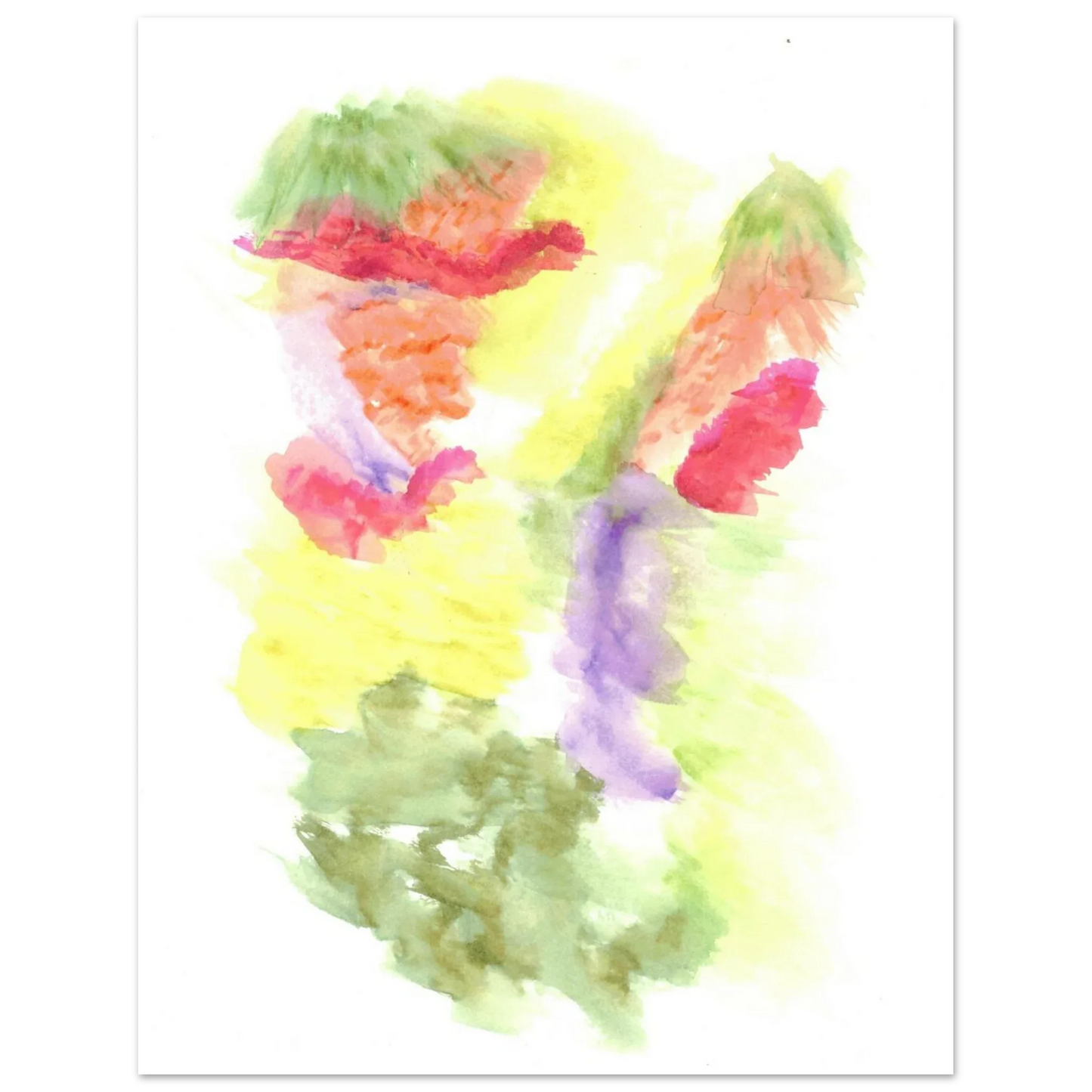 Premium Matte Paper Poster Aquarelle Originale RDJ3-1 - Laure Leprince - Artiste Peintre