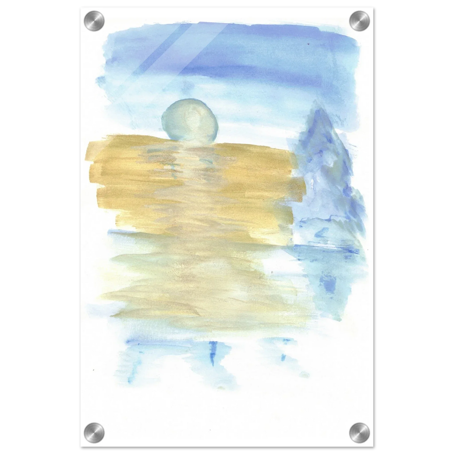 Impression sur acrylique brillante Blue Horizon | Art contemporain par Laure Leprince - Laure Leprince - Artiste Peintre