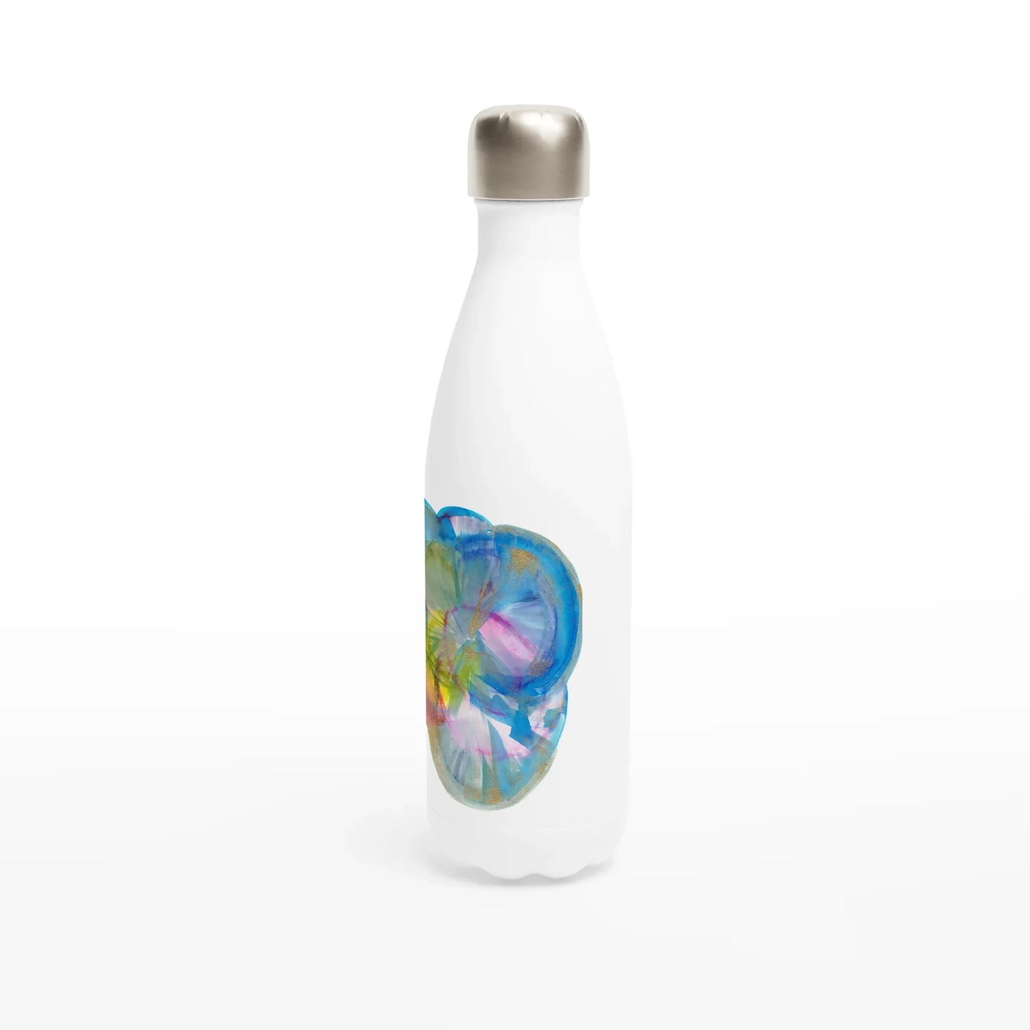 Bouteille isotherme en acier inoxydable 500 ml – Design artistique exclusif Cristal Bloom - Laure Leprince - Artiste Peintre