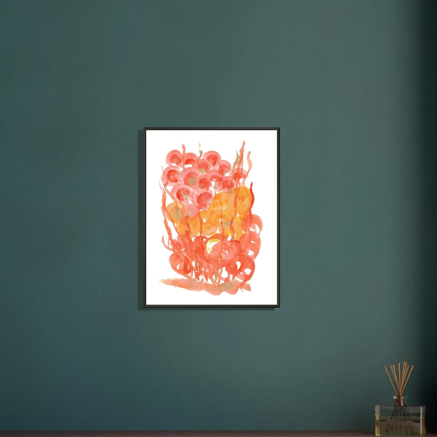Classic Semi-Glossy Paper Metal Framed Post Sunrice Flora - Laure Leprince - Artiste Peintre