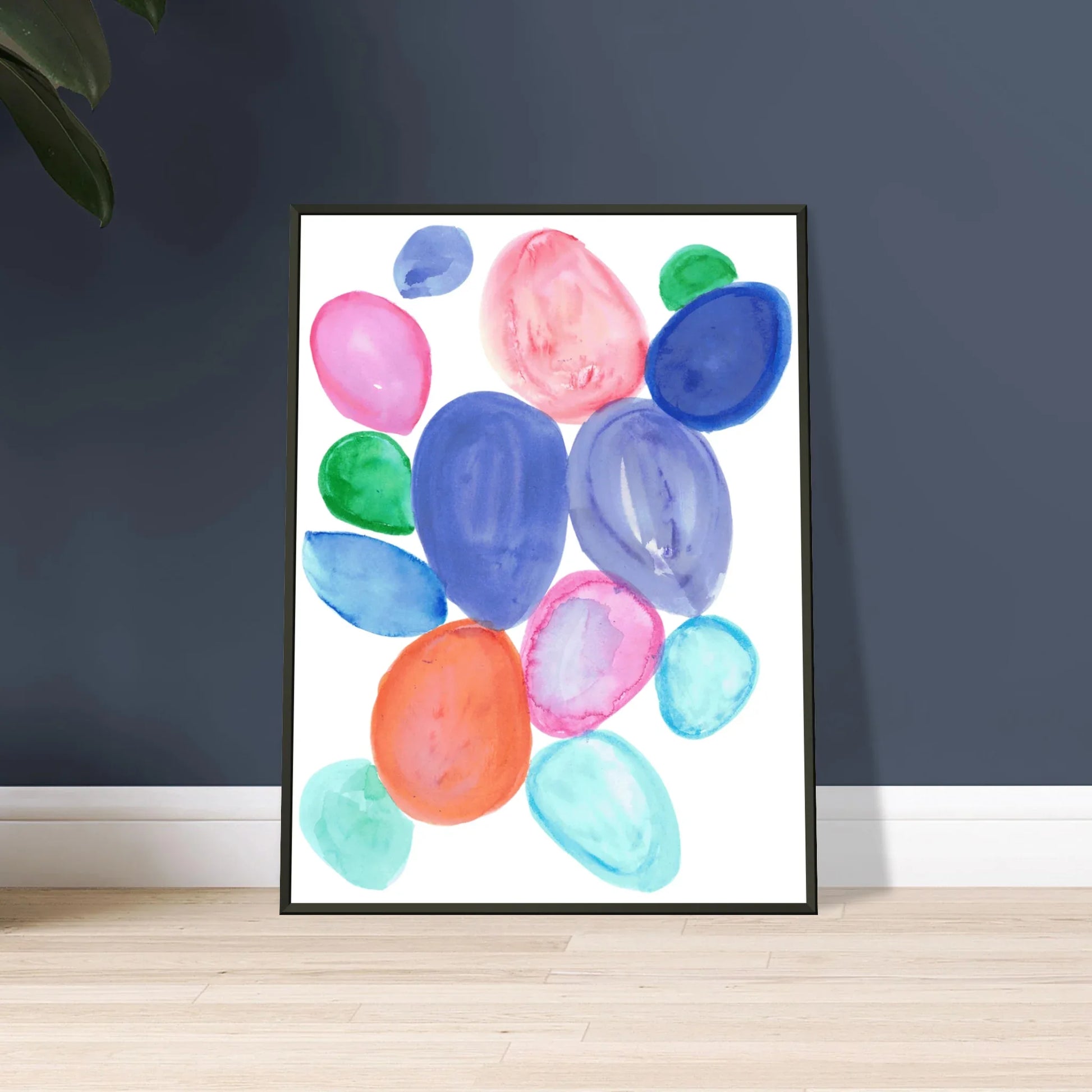 Classic Semi-Glossy Paper Metal Framed Poste Galets Chromatiques - Laure Leprince - Artiste Peintre