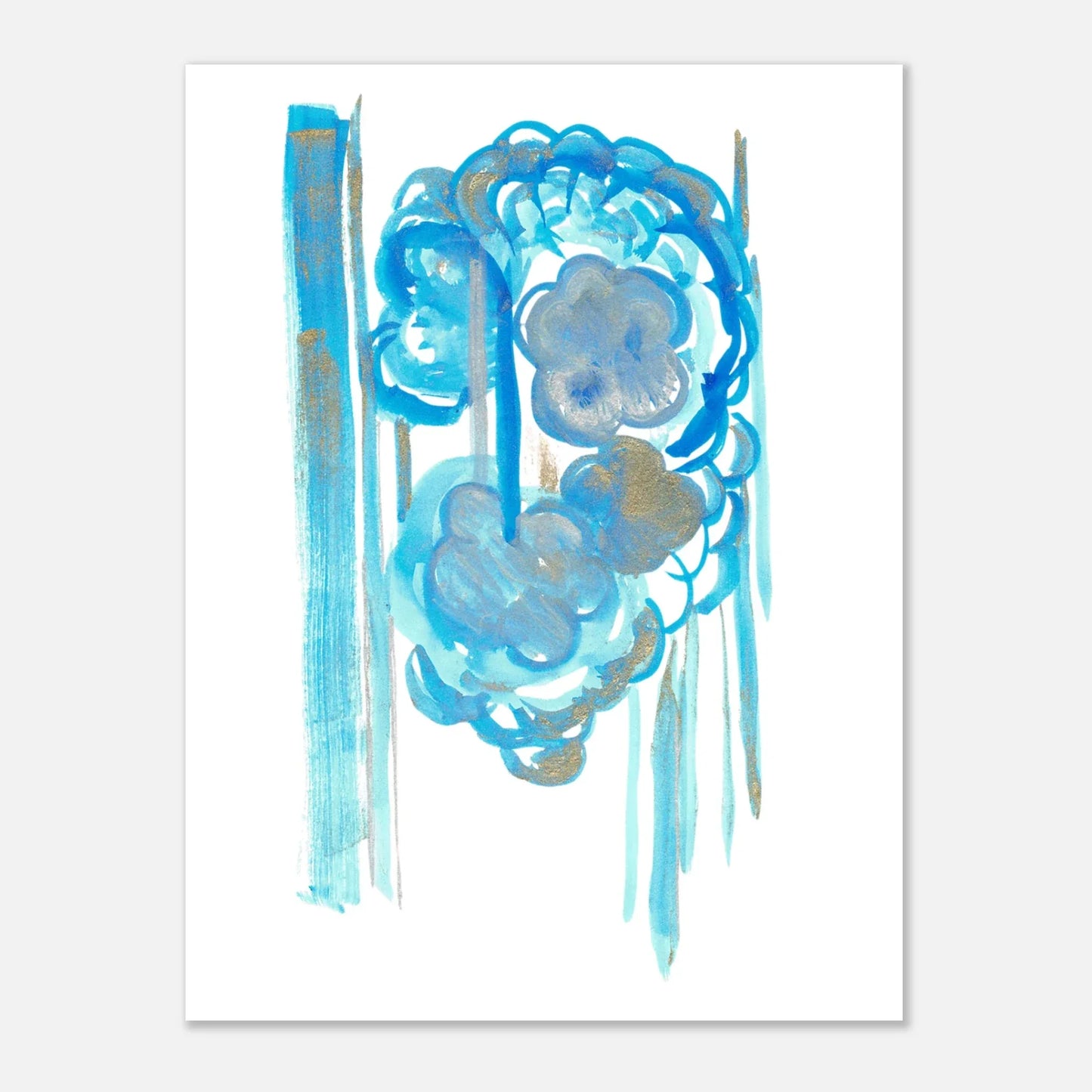 Affiche premium sur papier mat Ocean Bloom – Art mural de qualité supérieure - Laure Leprince - Artiste Peintre
