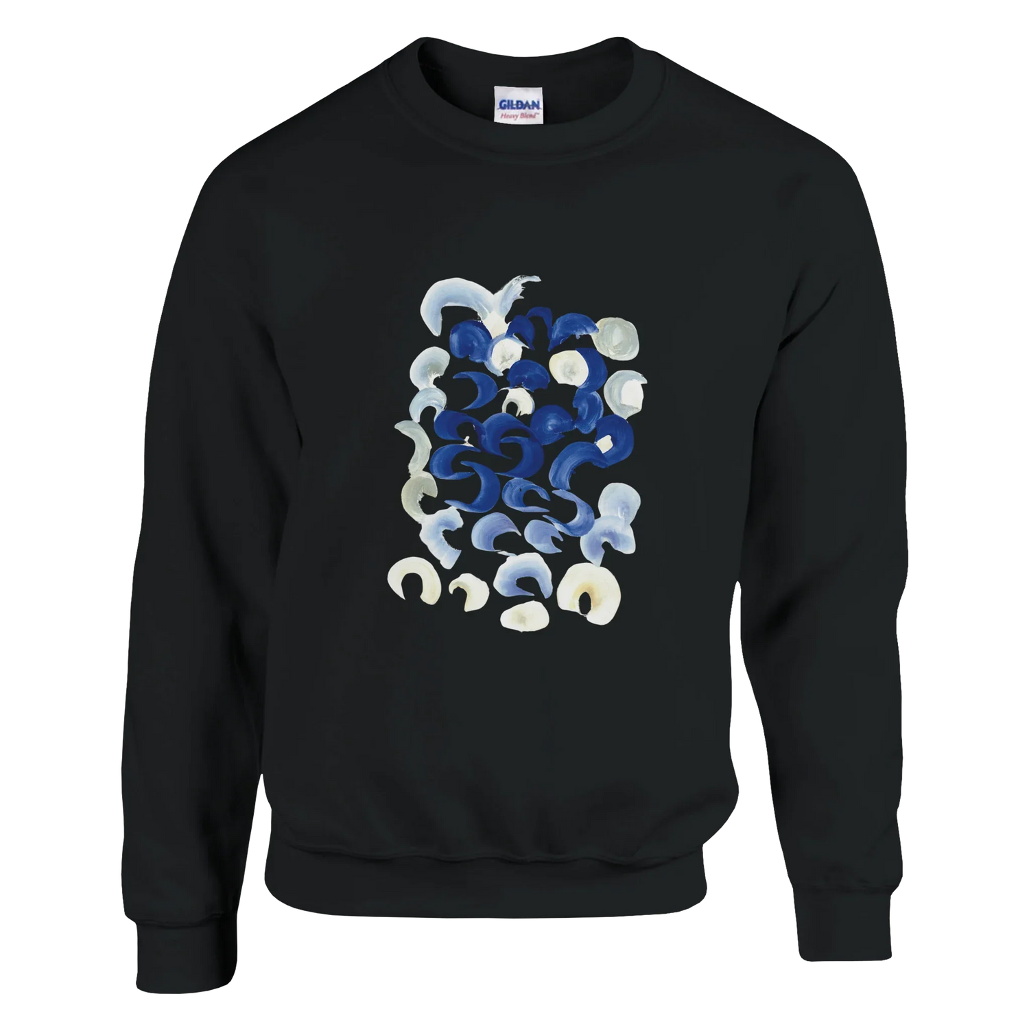 Sweatshirt Unisexe Classique Blue Swirls – Impression Artistique Multicolore - Laure Leprince - Artiste Peintre