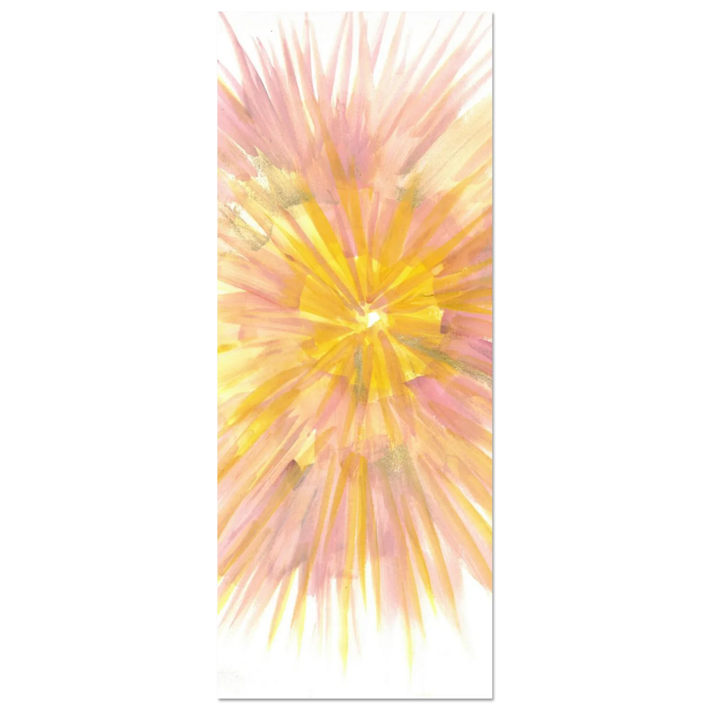 Abstract Sunrise Burst Art Print - Premium Matte Paper Poster with Dynamic Watercolor Design - Laure Leprince - Artiste Peintre