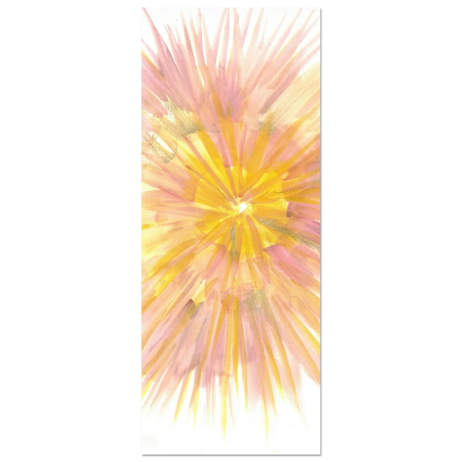 Abstract Sunrise Burst Art Print - Premium Matte Paper Poster with Dynamic Watercolor Design - Laure Leprince - Artiste Peintre