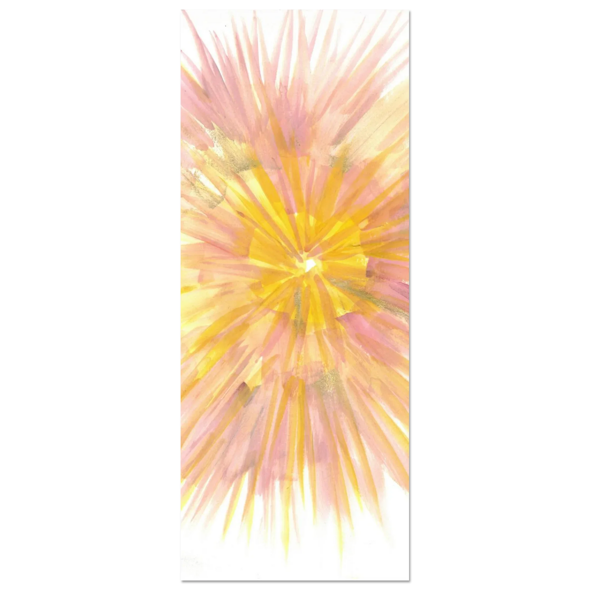 Abstract Sunrise Burst Art Print - Premium Matte Paper Poster with Dynamic Watercolor Design - Laure Leprince - Artiste Peintre