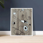 Affiche encadrée bois | Papier mat qualité musée | Aquarelle originale Laure Leprince - Laure Leprince - Artiste Peintre