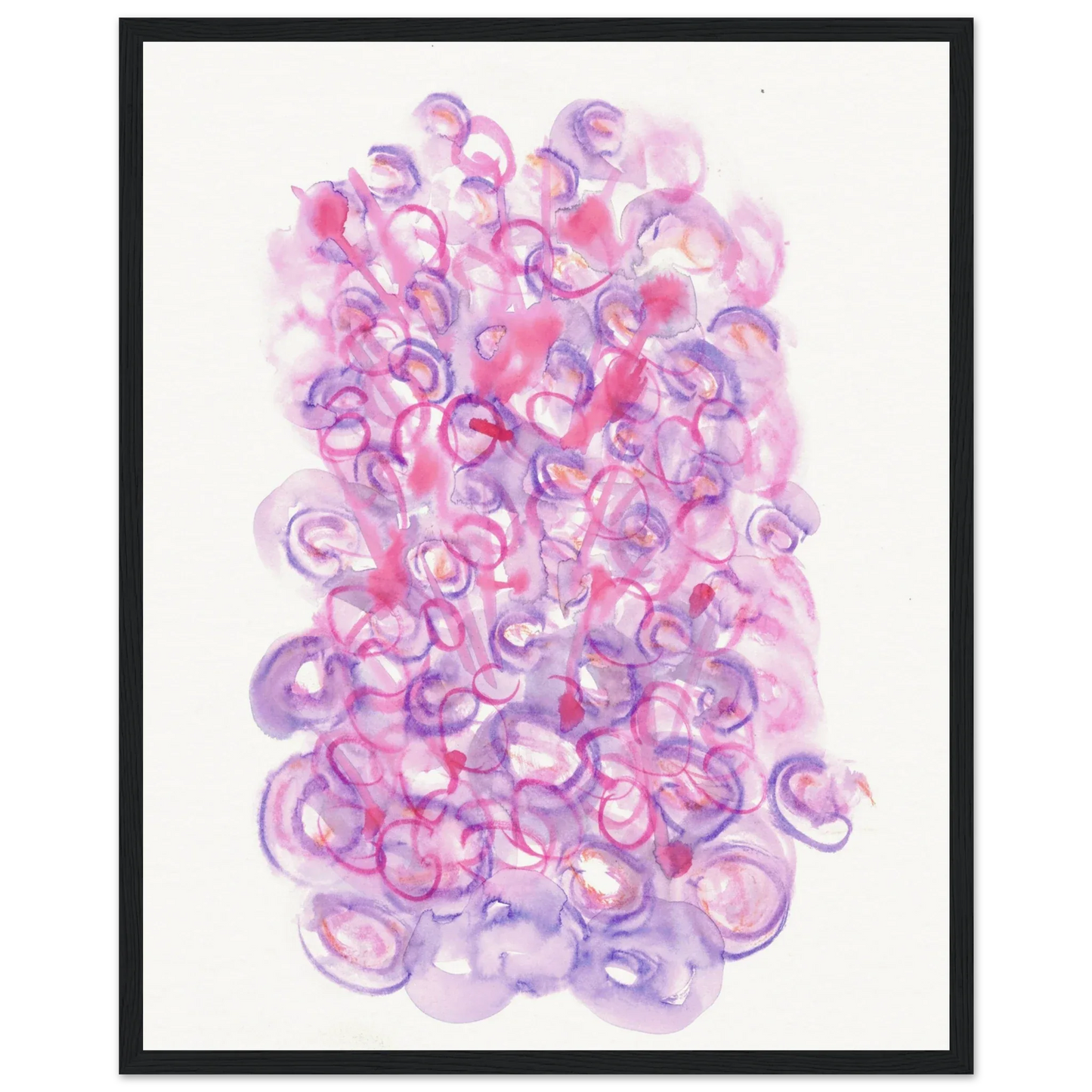 Affiche Encadrée Museum-Quality Matte Paper Wooden Framed Floraison Intime - Laure Leprince - Artiste Peintre