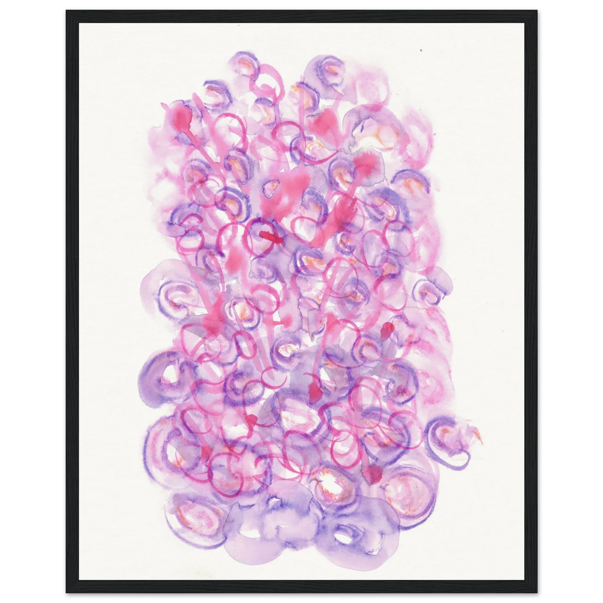 Affiche Encadrée Museum-Quality Matte Paper Wooden Framed Floraison Intime - Laure Leprince - Artiste Peintre