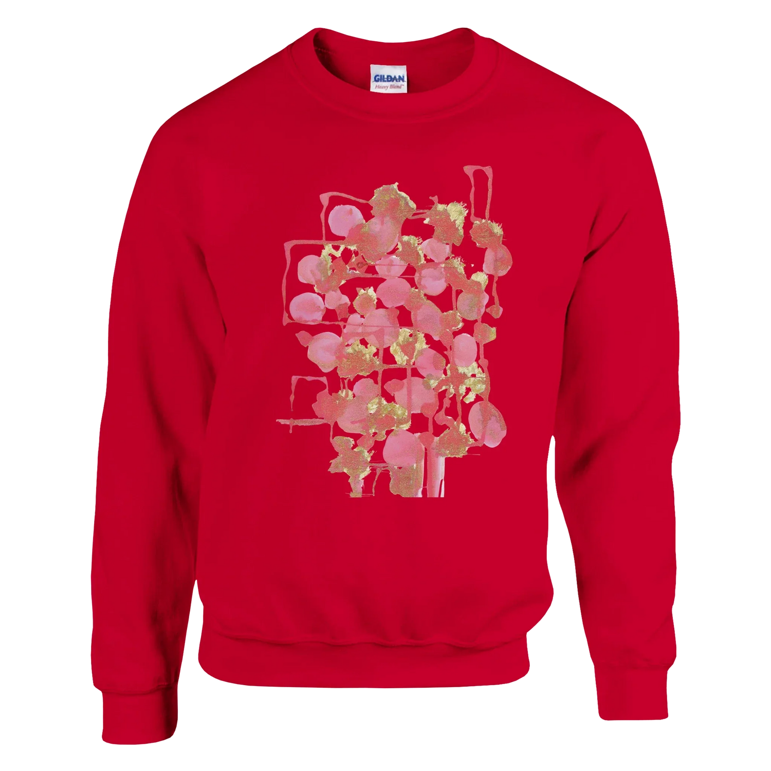 Sweatshirt Unisexe Classique Reseau Framboise – Impression Artistique Multicolore - Laure Leprince - Artiste Peintre
