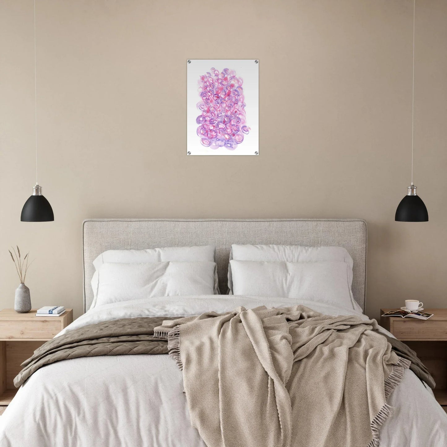 Impression sur acrylique brillante Floraison Intime| Art contemporain par Laure Leprince - Laure Leprince - Artiste Peintre