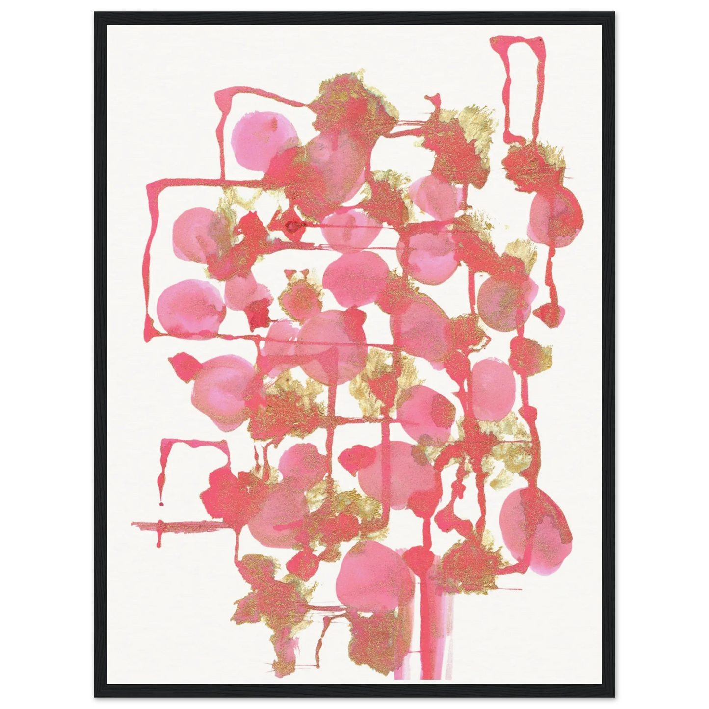 Affiche Encadrée Museum-Quality Matte Paper Aluminium Framed Poste Reseau Framboise - Laure Leprince - Artiste Peintre