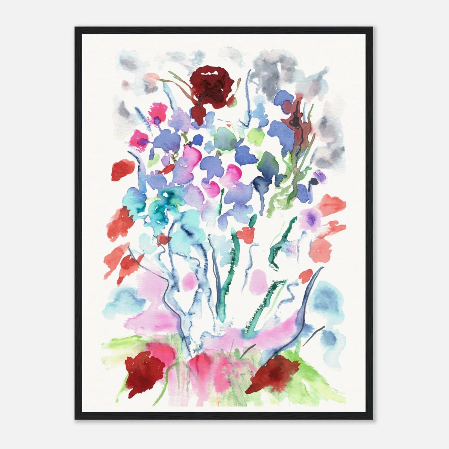 Museum-Quality Matte Paper Wooden Framed Poster FLORAL - Laure Leprince - Artiste Peintre