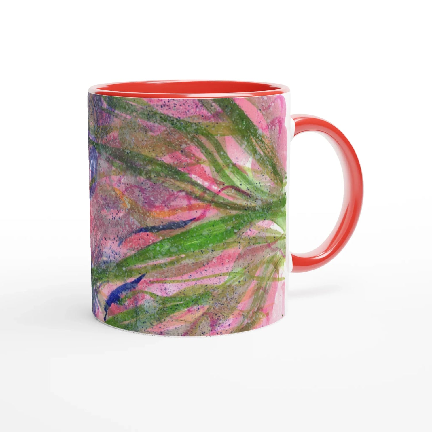 Mug 11oz - 325 ml - Ceramic Mug with Color Inside Bloom Vortex - Laure Leprince - Artiste Peintre