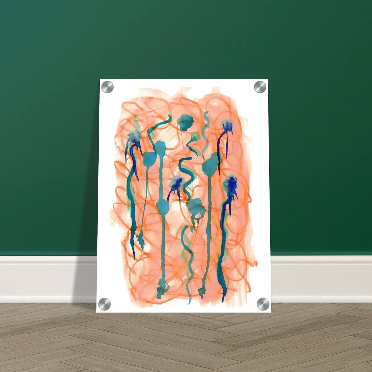 impression sur acrylique brillante Saphir Ambre contemporain par Laure Leprince - Laure Leprince - Artiste Peintre