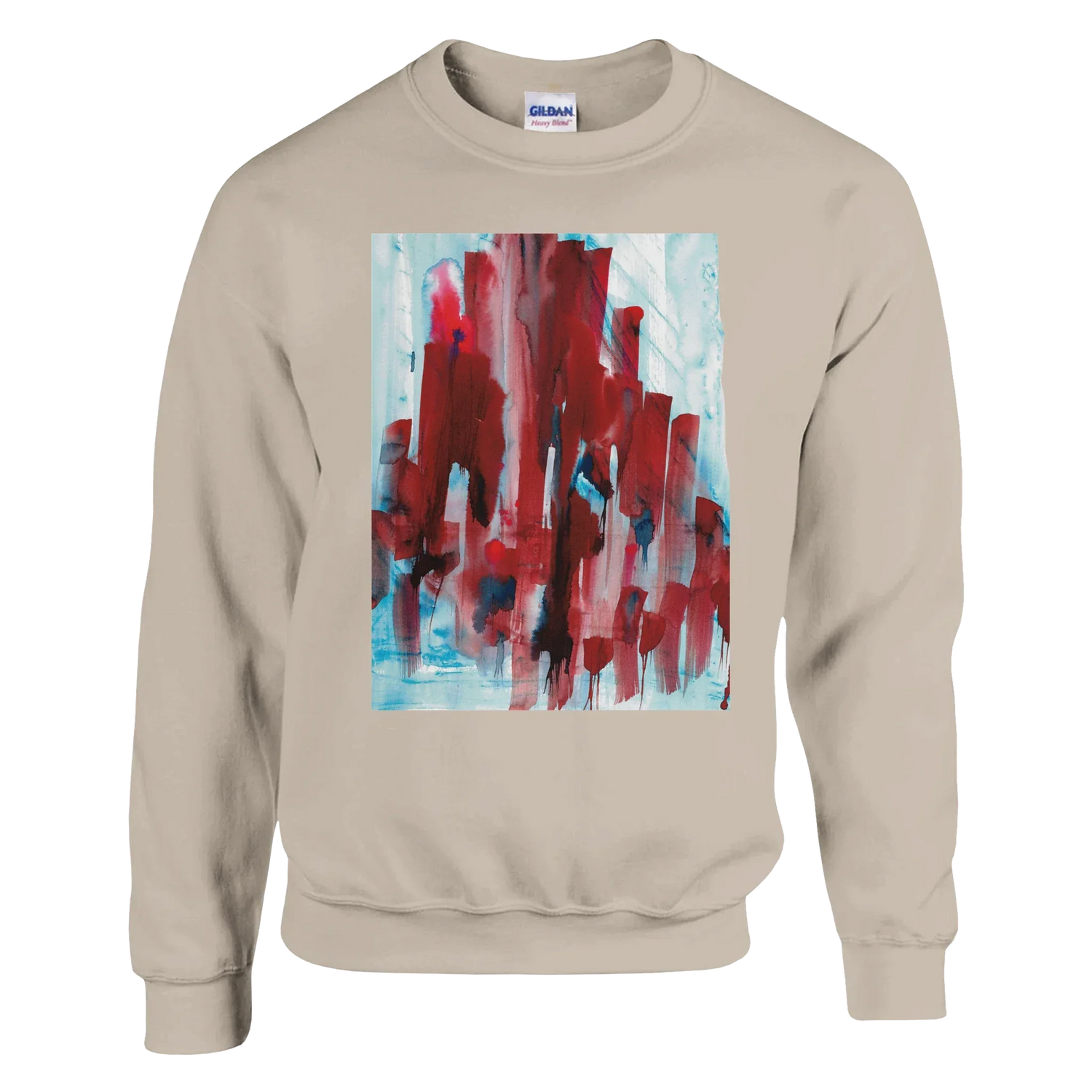 Sweatshirt Unisexe Classique Crimson Tower– Impression Artistique Multicolore - Laure Leprince - Artiste Peintre