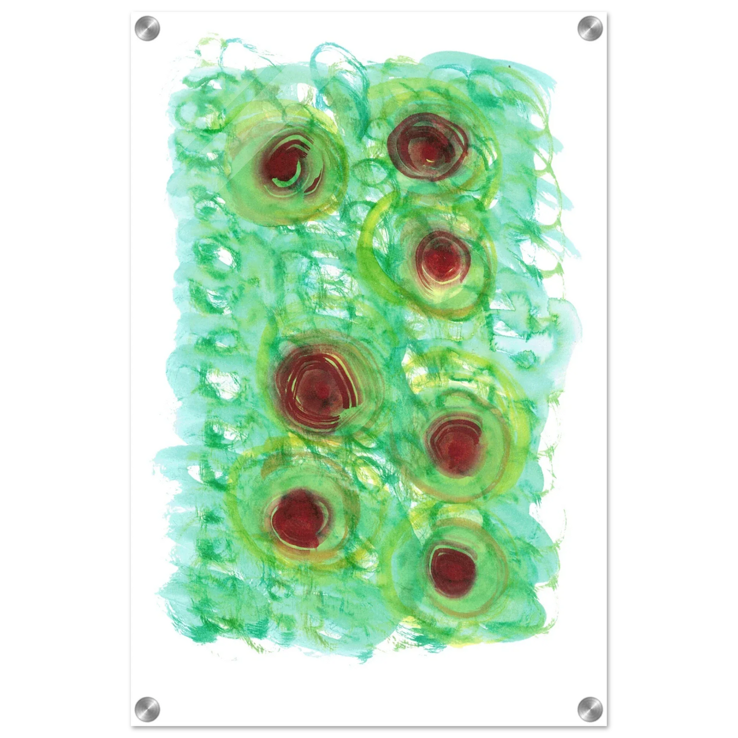 Impression sur acrylique brillante Green Echo | Art contemporain par Laure Leprince - Laure Leprince - Artiste Peintre