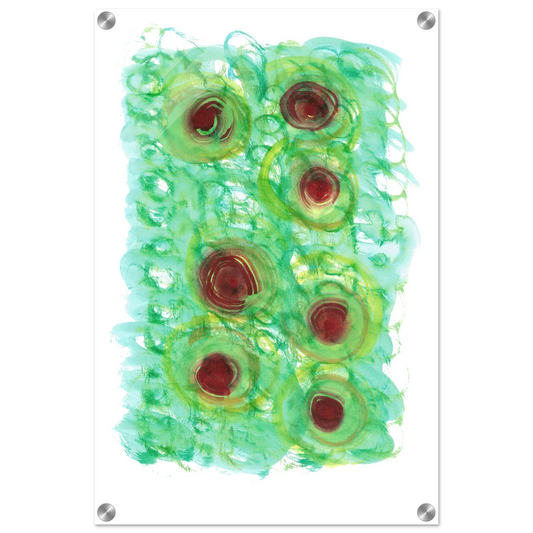 Impression sur acrylique brillante Green Echo | Art contemporain par Laure Leprince - Laure Leprince - Artiste Peintre
