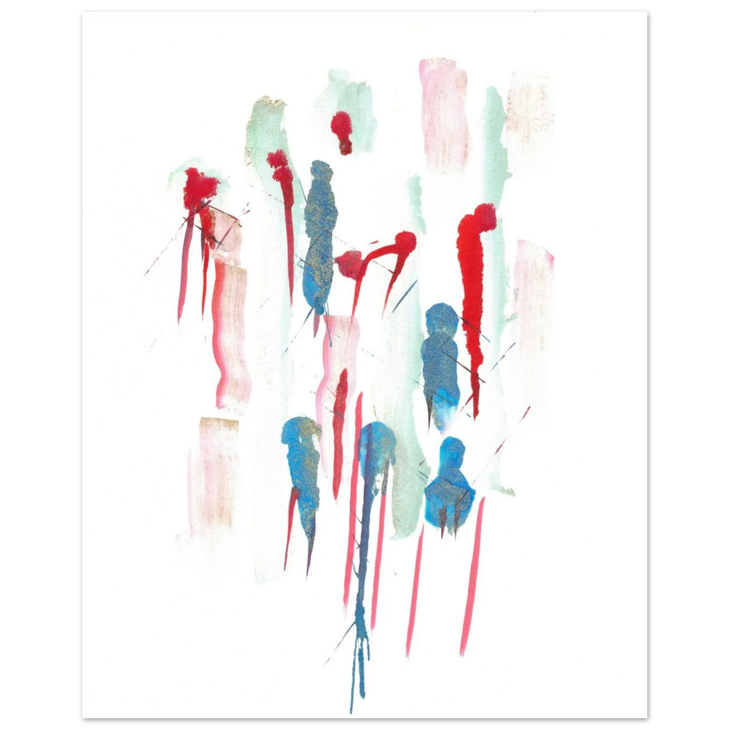 Premium Matte Paper Poster Aquarelle Originale RDJ3-9 - Laure Leprince - Artiste Peintre
