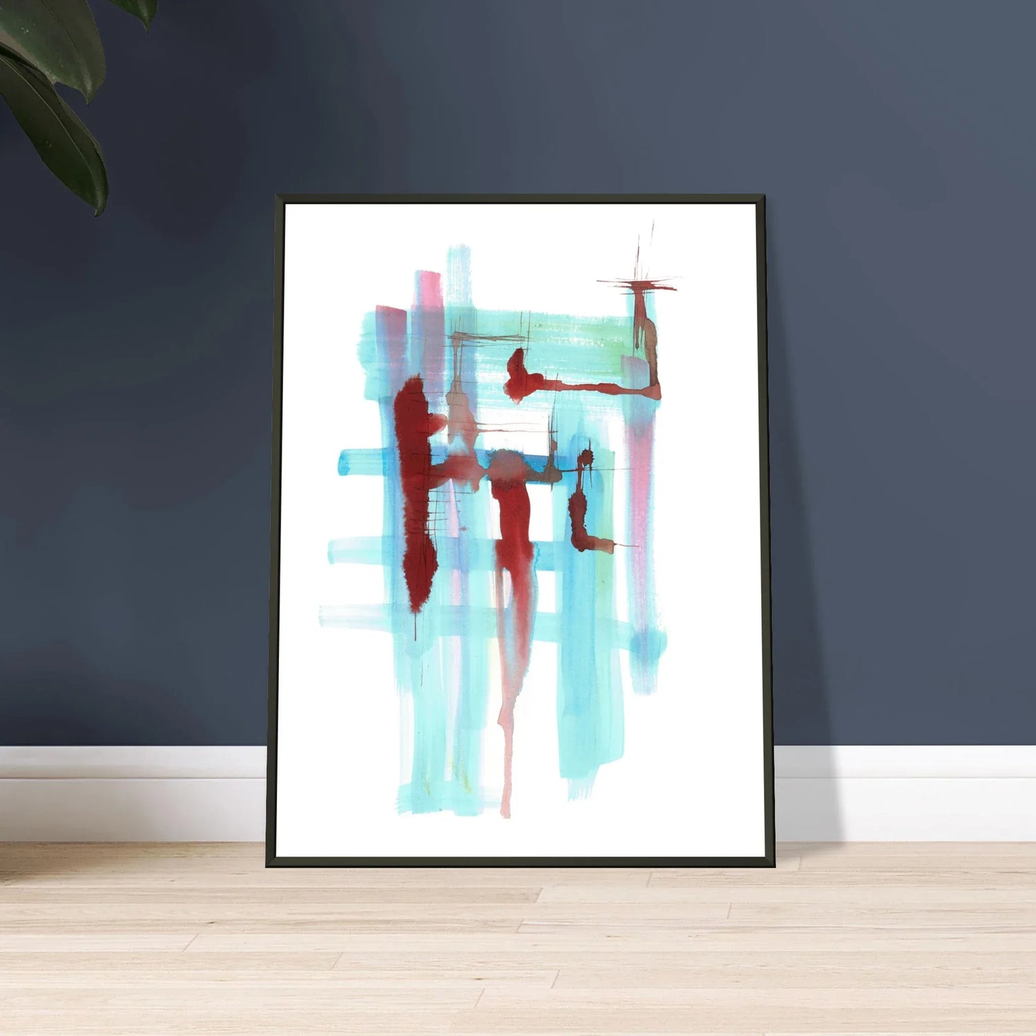 Classic Semi-Glossy Paper Metal Framed Poste Structures Liquides - Laure Leprince - Artiste Peintre