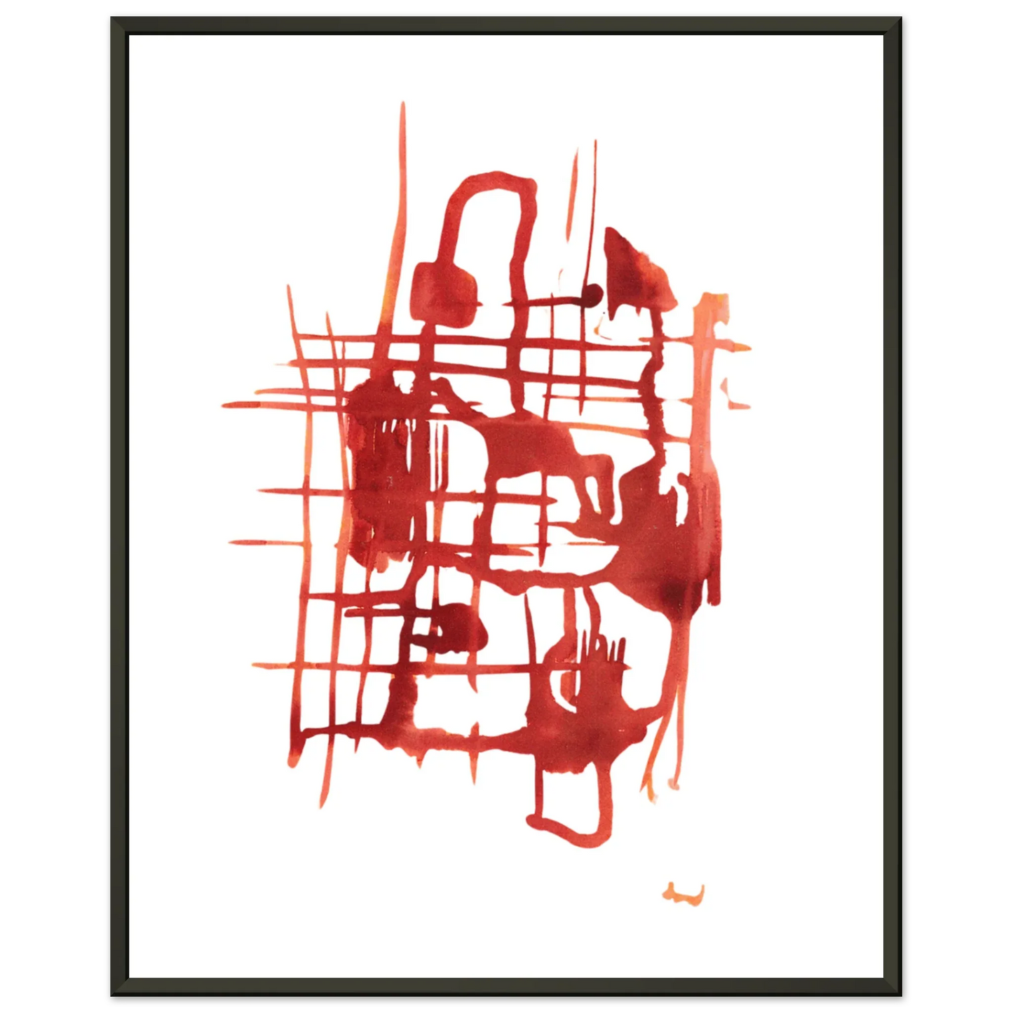 Classic Semi-Glossy Paper Metal Framed Poster Solar Frame - Laure Leprince - Artiste Peintre