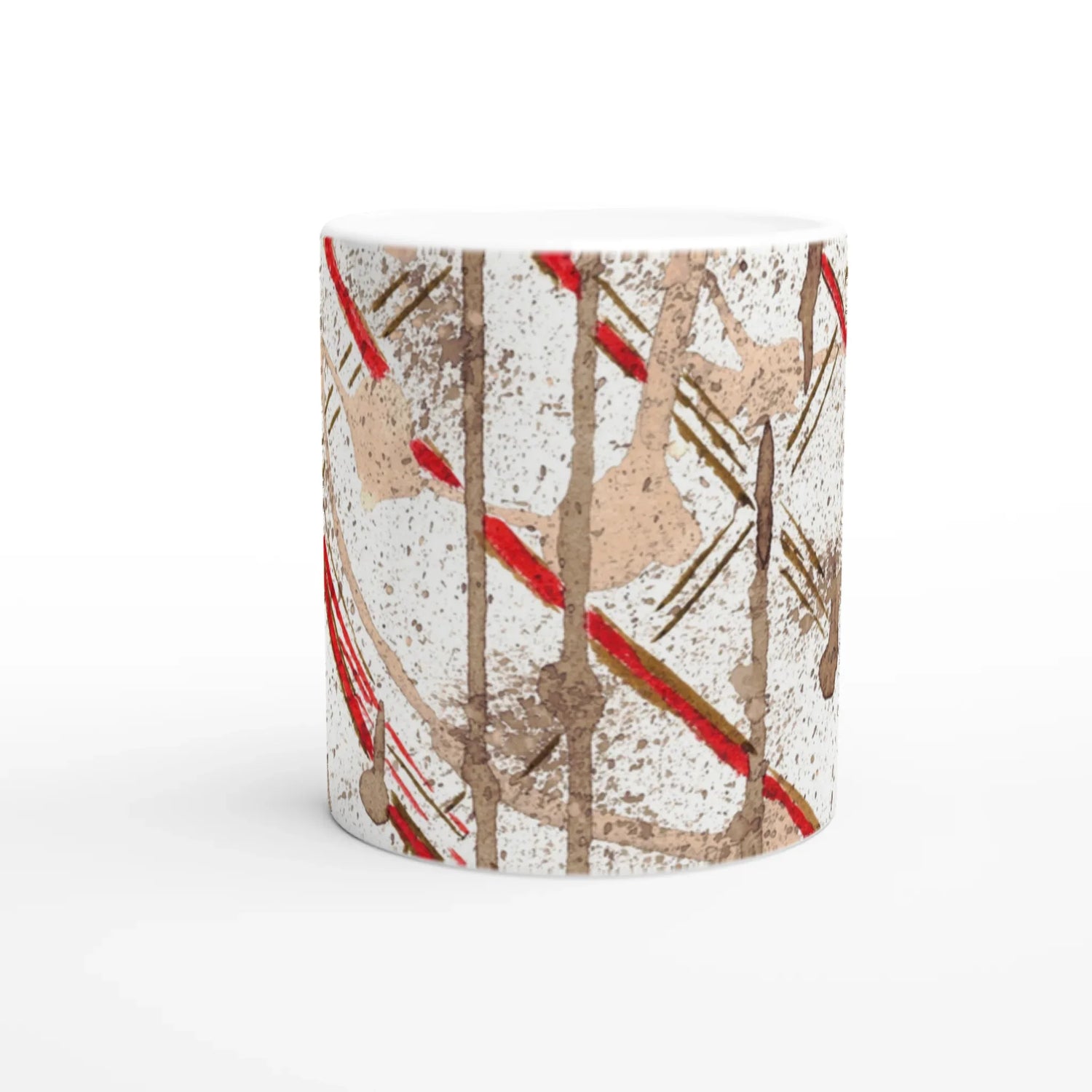 Mug en céramique blanche 325 ml avec intérieur coloré particules – Élégance et originalité au quotidien - Laure Leprince - Artiste Peintre