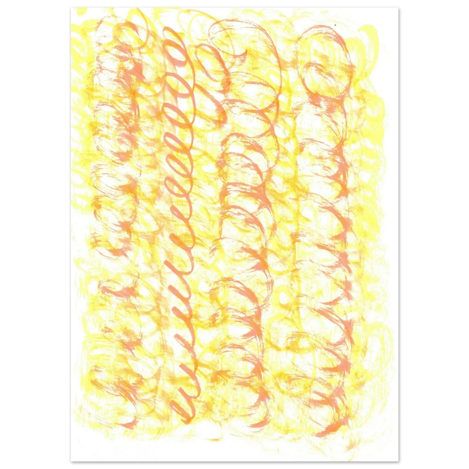 Sun-Kissed Abstract Swirls: Premium Matte Paper Poster - Vibrant Aquarelle Art for Any Space - Laure Leprince - Artiste Peintre