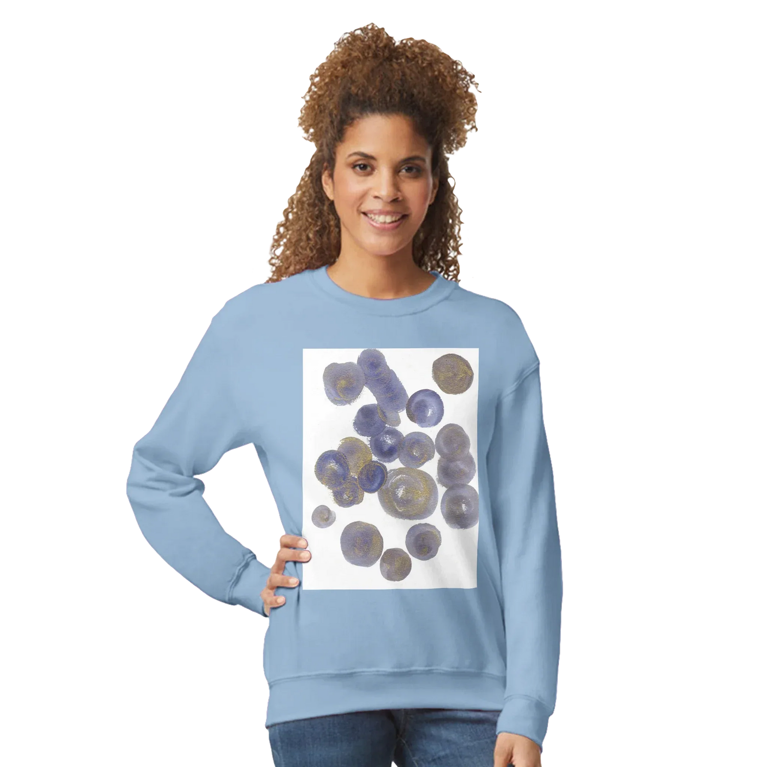 Sweatshirt Unisexe Classique Spheres – Impression Artistique Multicolore - Laure Leprince - Artiste Peintre