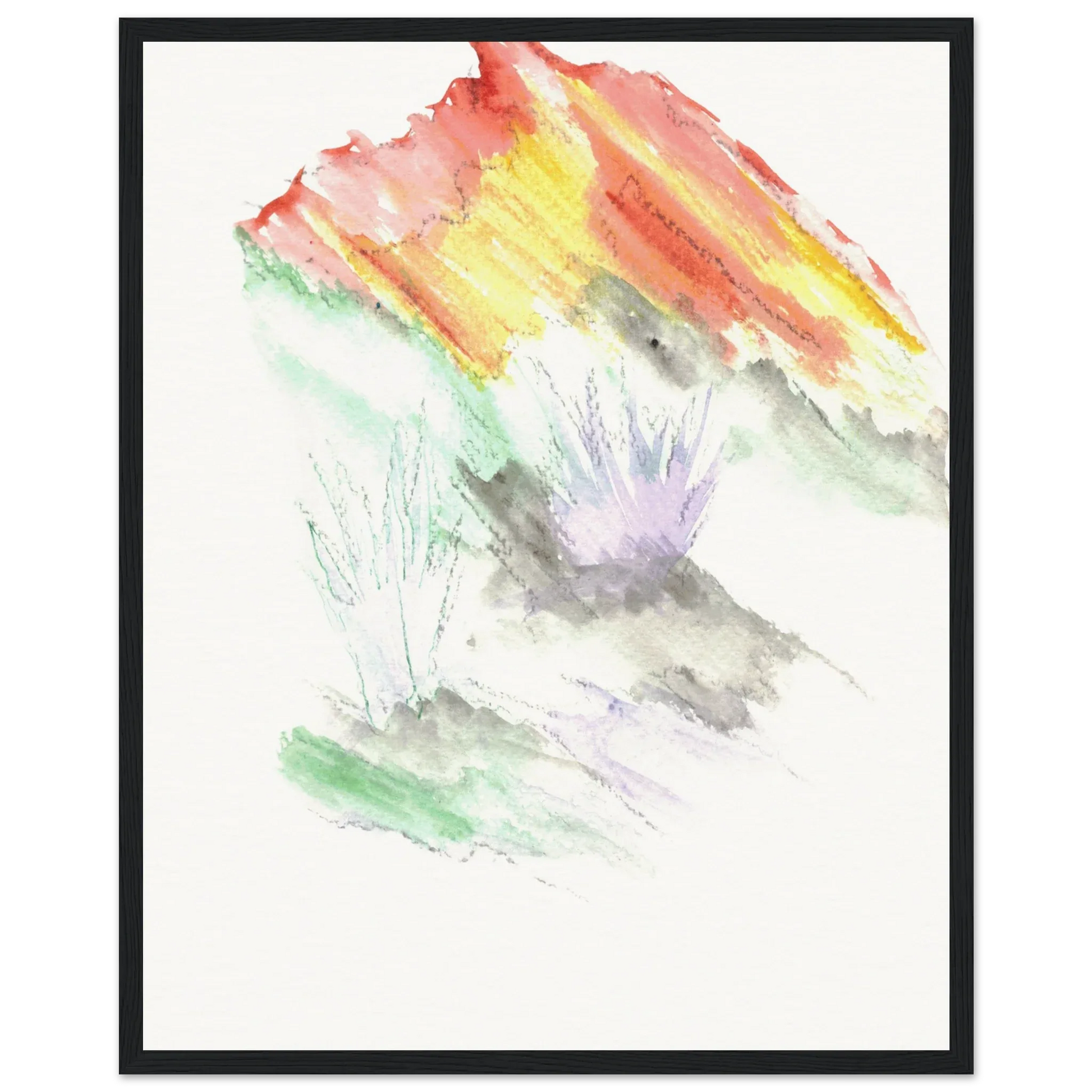Affiche Encadrée Museum-Quality Matte Paper Wooden Framed Lavander Drift - Laure Leprince - Artiste Peintre